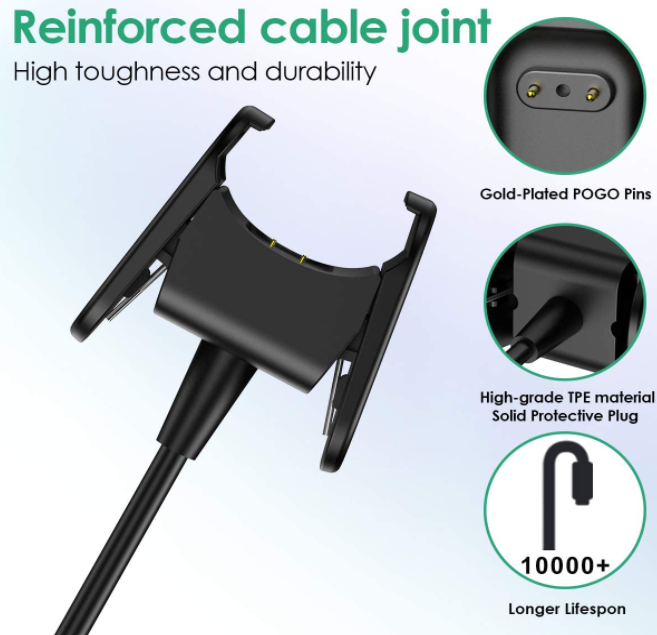 USB Charger for Fitbit Charge 4 Fitbit Charge 3 Charge Fitbit from PC or Laptop