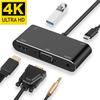 USB C to HDMI hub Multiport Adapter to USB (PD), HDMI 4K, VGA, 3.5mm AUX audio output & USB-C. Android, iPhone 15, iPad 2020-2023, laptops and Macbook