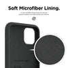 iPhone 11 Phone case. Soft, flexible liquid silicone protective cover. Black