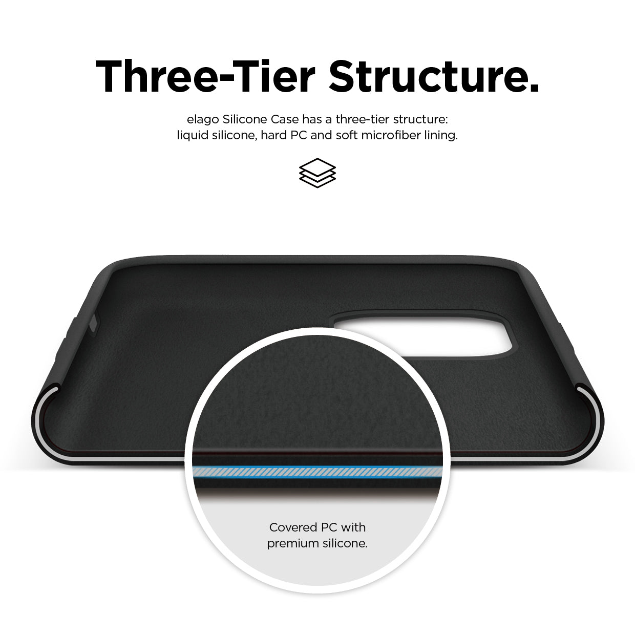 iPhone 11 Phone case. Soft, flexible liquid silicone protective cover. Black