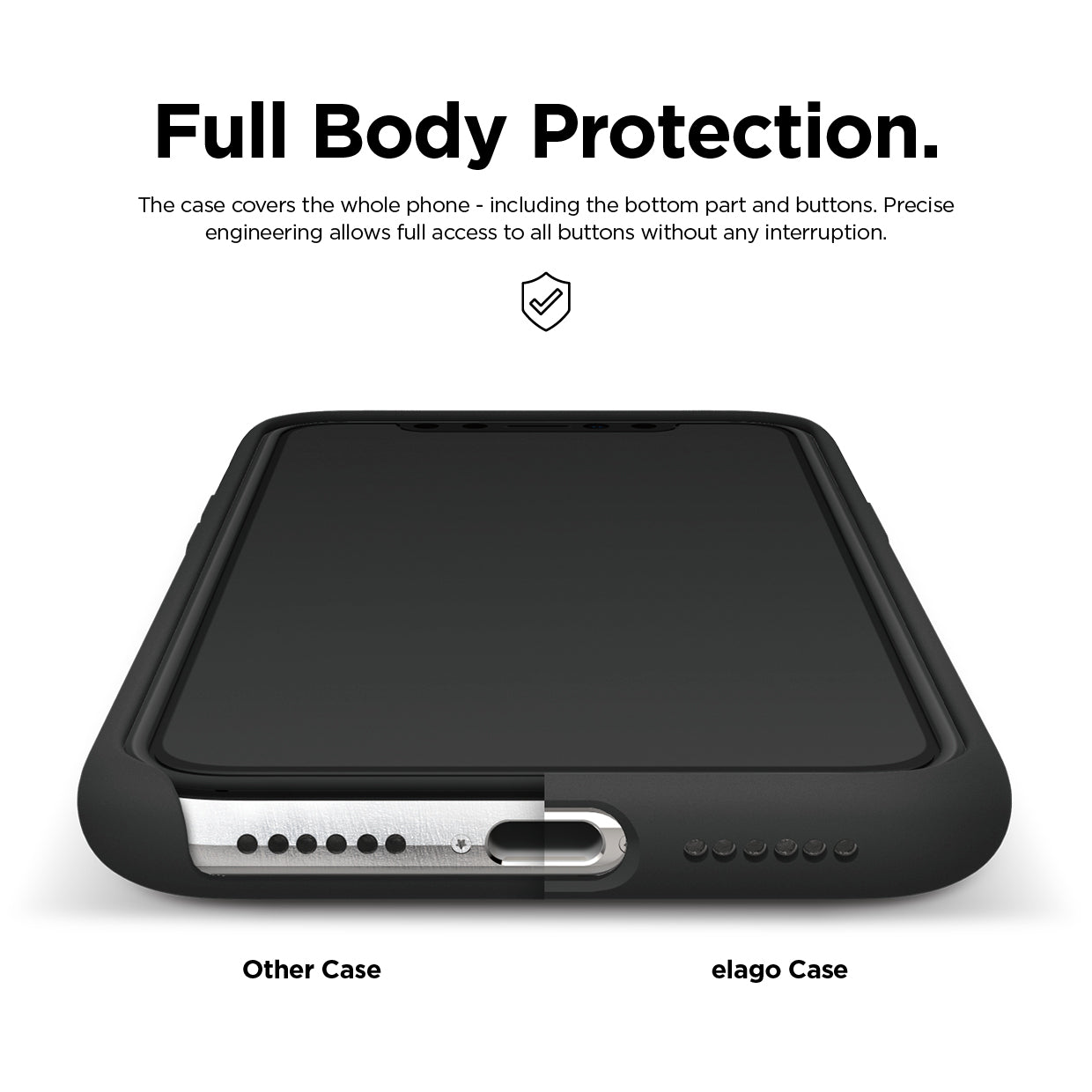 iPhone 11 Phone case. Soft, flexible liquid silicone protective cover. Black