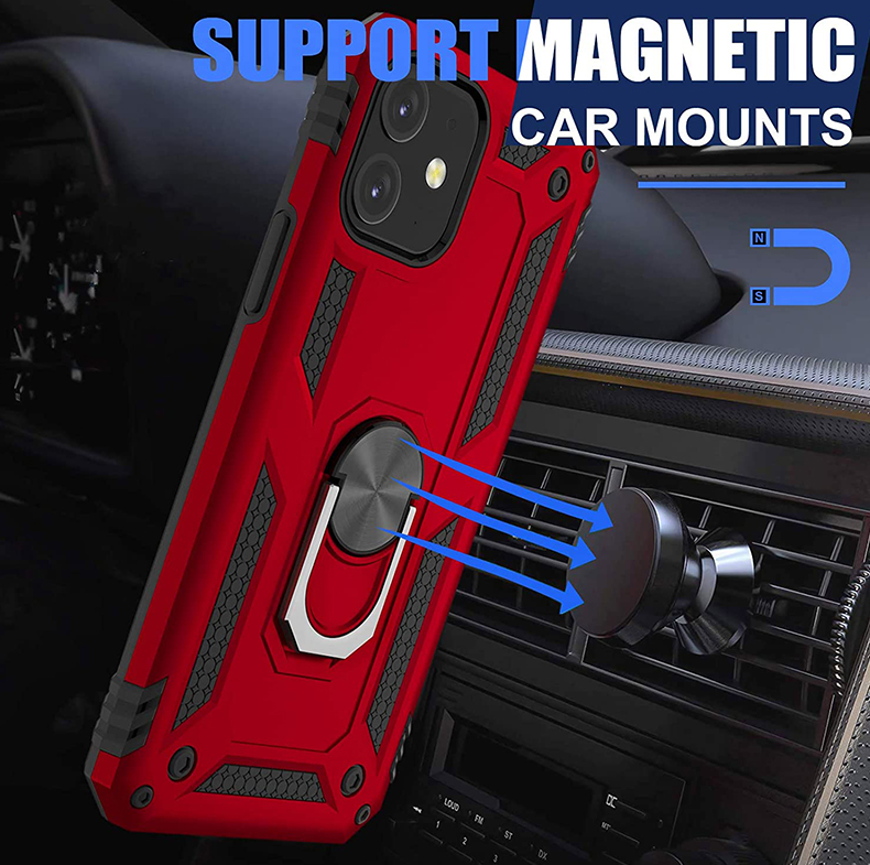 iPhone 12 mini phone case Ring Armor Case red