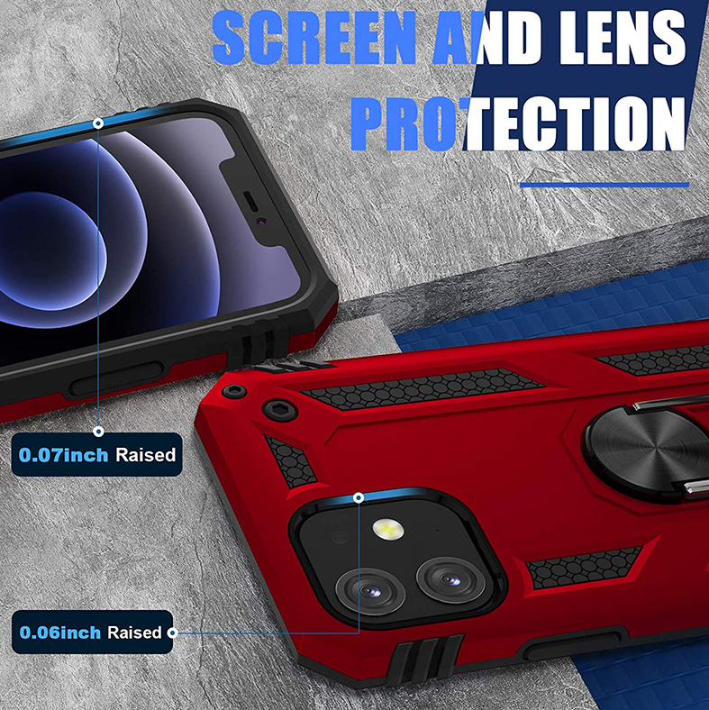 iPhone 12 mini phone case Ring Armor Case red