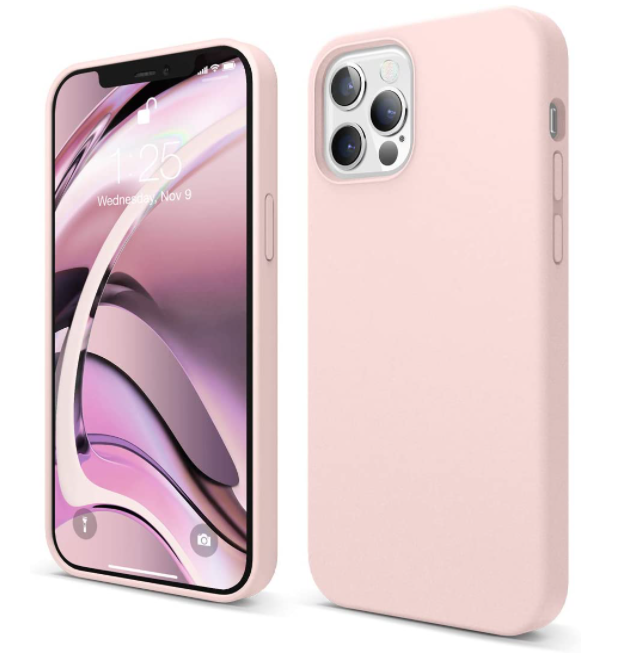 iPhone 12 / 12 pro phone case Soft Flexible Rubber Protective Cover pink
