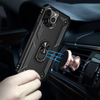 iPhone 13 Pro phone case black ring armor anti drop shockproof rugged protective