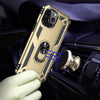 iPhone 13 Pro phone case gold ring armor anti drop shockproof rugged protective