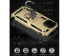 iPhone 13 Pro phone case gold ring armor anti drop shockproof rugged protective