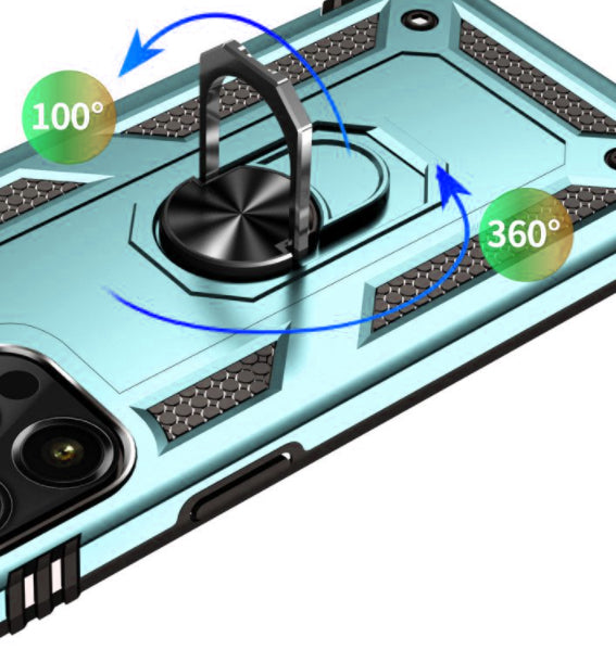 iPhone 13 Pro phone case green ring armor anti drop shockproof rugged protective
