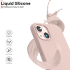 iPhone 13 & iPhone 14 Case. Soft Flexible Rubber Protective Cover pink liquid silicone