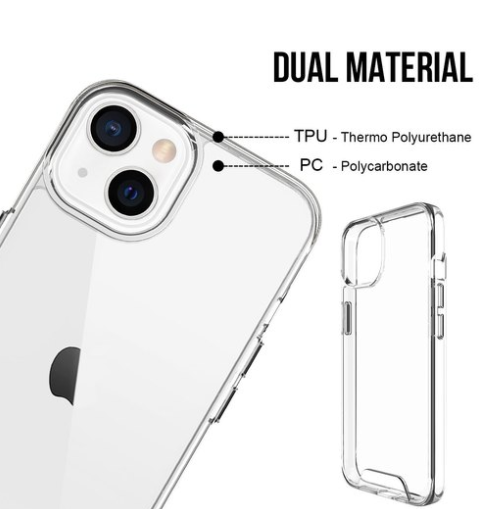 iPhone 13 & iPhone 14 Case. clear hard anti drop anti slip shockproof rugged