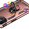 iPhone 13 & iPhone 14 Case. rose gold ring armor anti drop shockproof rugged protective