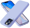iPhone 14 Pro phone case Soft Flexible Rubber Protective Cover light blue liquid silicone