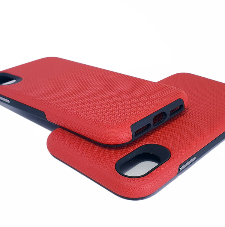 iPhone XR phone case anti drop anti slip shockproof rugged dotted red