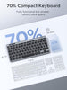UGREEN Bluetooth Wireless Keyboard Multi Device Easy Switch Portable Mini Keyboard 500 Day Battery Silent Typing Ergonomic Keys QWERTY UK Layout BT5.3 2.4G