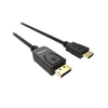 4K DisplayPort DP1.3 to HDMI 2.0 cable 1m. Black. Vision.