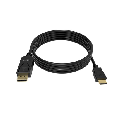 4K DisplayPort DP1.3 to HDMI 2.0 cable 2m. Black. Vision.