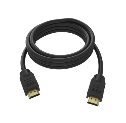 4K HDMI cable 5m. HDMI 2.0. Gold plated. Ethernet. HDMI M to M. Outer diameter 7.3 mm. 28 AWG. Black. VISION Professional installation grade