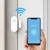 WiFi Door and Window Sensors. Tuya, Smart-life sync and notification app. No Hub Required. Compatible with Alexa, Google Home (1-pack)