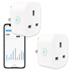 Smart Plug with Energy Monitoring, 2,4GHz WiFi, SmartLife APP Wireless Remote Control, Timer Function, Supports Alexa, Google Home, 13A. 2 Pack