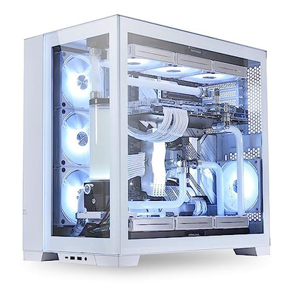 Lian Li O11D EVO White PC Case – Modular Mid-Tower, 3 GPU Mounting Options, High Airflow, Water Cooling Ready, Dual-Chamber Cable Management