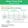 Smart Power Strip Energy Monitoring, Wifi Extension Lead, 3 USB Ports (2 x A, 1 x C), Supports Alexa, Google Home, Smart Life App, 1.5M, 2.4GHz, 13A