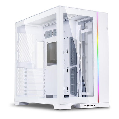 Lian Li O11D EVO White PC Case – Modular Mid-Tower, 3 GPU Mounting Options, High Airflow, Water Cooling Ready, Dual-Chamber Cable Management