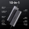 UGREEN Docking Station Revodok Pro 210 USB C Hub 10 in 1 Dual 4K 60Hz Single 8K 30Hz Gigabit Ethernet 100W PD 4x 5Gbps USB Ports SD TF USB C Dock for Laptops