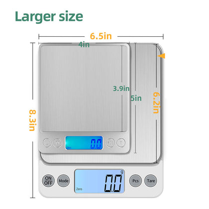 High-Precision 5kg/0.01g Kitchen Scale – USB Rechargeable Mini Digital Food Scale for Cooking, Jewellery, Gold, Coffee, Herbs, and Coins