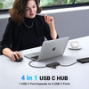 UGREEN 10Gbps USB C Hub, Splitter with 4 USB-C Ports, 30CM Cable, USB 3.2 Hub Multiport Adapter Compatible with MacBook Pro, MacBook Air, iPad Pro, iPad Mini 6 and iPhone 15, Plug and Play