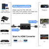 Scart to HDMI Converter with HDMI and Scart Cables, Scart to HDMI Adapter, Scart In to HDMI Out. Converter Supports Full HD 720P/ 1080P