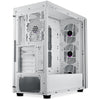 Cooler Master MasterBox 600 White E-ATX PC Case – 4 ARGB Fans, USB-C, Back-Connect Ready, 420mm Radiator Support, Tempered Glass