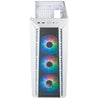 Cooler Master MasterBox 520 Mesh White PC Case – 3 ARGB Fans, USB-C, E-ATX Support, 360mm Radiator Ready, Tempered Glass Side Panel