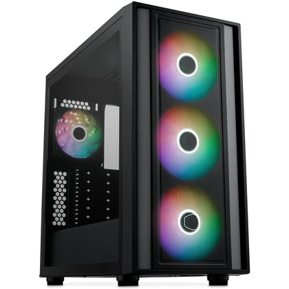 Cooler Master MasterBox 600 E-ATX Case – 4 ARGB Fans, Back-Connect Ready, 420mm Radiator, USB-C, Tempered Glass