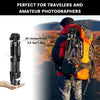 Camera Tripod Aluminium Monopod. 182cm/72-inch. Lightweight and Compact for Travel. 3-way Swivel Head. 2 Quick Release Plates for DSLR Video. Black