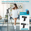 Camera Phone Tripod. Portable Foldable. Fully Flexible Mount Tripod Stand with 3D Head, Quick Release Plate & Bluetooth Remote. 67.7"/172cm