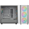 Cooler Master MasterBox 600 White E-ATX PC Case – 4 ARGB Fans, USB-C, Back-Connect Ready, 420mm Radiator Support, Tempered Glass