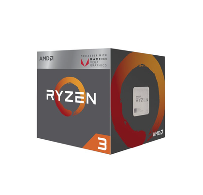 AMD Ryzen 3 3200G, 3.6 GHz, 4 cores, 4 threads, 4 MB cache, Socket AM4, with AMD‑Wraith‑Stealth‑Cooler