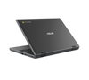 ASUS Chromebook CR1100. 11.6". Intel 2.8 GHz. 4GB RAM. 64 GB eMMC. WiFi. Bluetooth. UHD Graphics. Dark grey. Chrome OS.  CR1100FKA