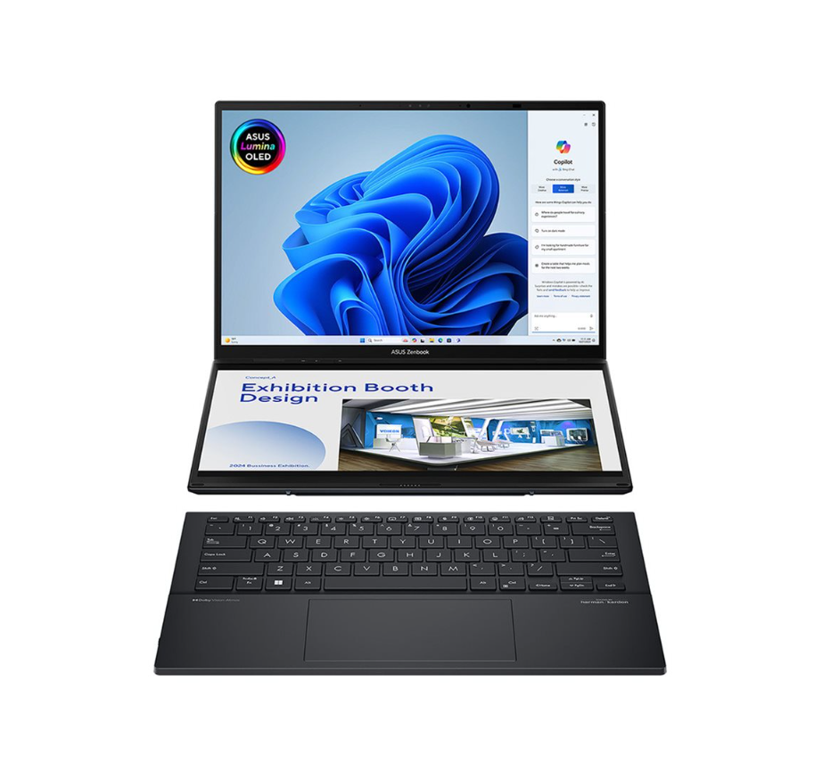 ASUS ZenBook Duo OLED, Intel Core Ultra 7, 16 GB RAM, 1 TB, Intel Arc Graphics, Win 11 Home, with detachable keyboard