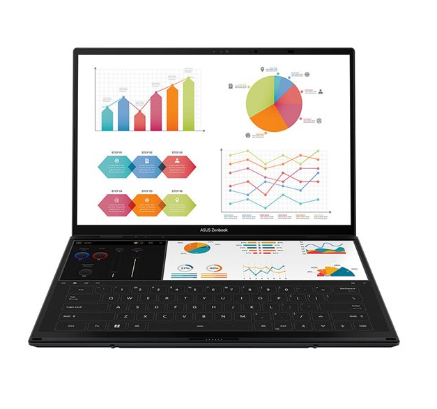 ASUS ZenBook Duo OLED, Intel Core Ultra 7, 16 GB RAM, 1 TB, Intel Arc Graphics, Win 11 Home, with detachable keyboard