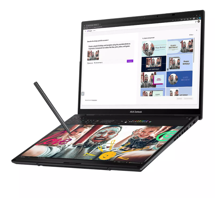 ASUS ZenBook Duo, with detachable keyboard, Intel Core Ultra 9, 185H, up to 5.1 GHz, Win 11 Home, Intel Arc Graphics, 32 GB RAM, 2 TB
