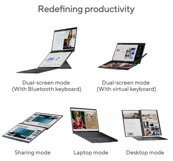ASUS ZenBook Duo, with detachable keyboard, Intel Core Ultra 9, 185H, up to 5.1 GHz, Win 11 Home, Intel Arc Graphics, 32 GB RAM, 2 TB