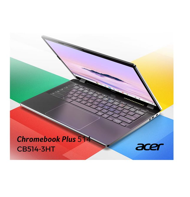 Acer Chromebook Plus 514, AMD Ryzen 5, 7520C, up to 4.3 GHz, Chrome OS, Radeon 610M, 8 GB RAM, 256 GB SSD, 14" IPS touchscreen
