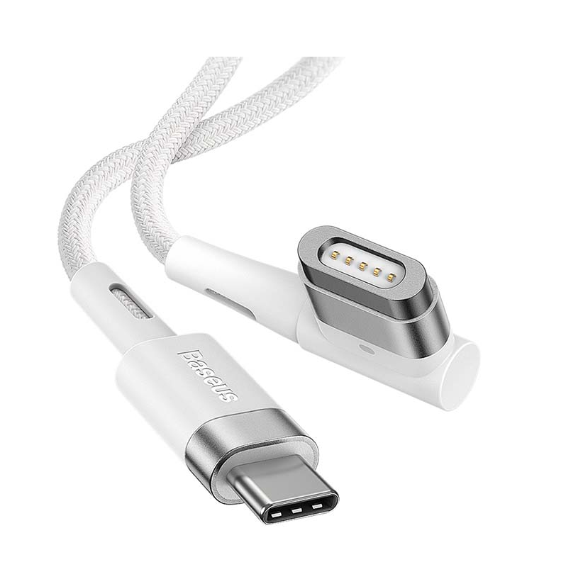 BASEUS USB-C to MagSafe 1 Cable 2m - White, Braided. compatibility Mac –