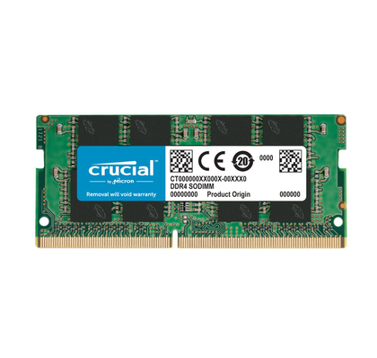 Crucial, DDR4, 16GB, Computer RAM Memory, SO DIMM 260 pin, 3200 MHz, PC4, 25600, CL22, 1.2 V, unbuffered, Non ECC