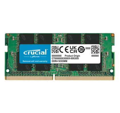 Crucial, DDR4, 8GB, Computer RAM Memory, SO DIMM 260 pin, 3200 MHz, PC4, 25600, CL22, 1.2 V, unbuffered, Non ECC