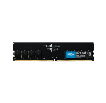 Crucial, DDR5, 32GB, Computer RAM Memory, DIMM 288 pin, 5200 MHz, PC5, 41600, CL42, 1.1 V, unbuffered, Non ECC