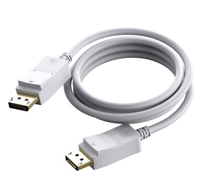 DisplayPort to DisplayPort cable lead 2m. White. VISION