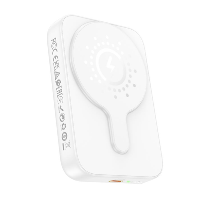HOCO 10000 mAh Wireless Magnetic Power Bank. Magsafe. Fast Charge PD Type-C 38.5Wh USB-C. J117A white