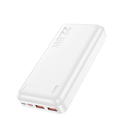 HOCO 20000 mAh Power Bank Fast Charge PD Type-C 65Wh combined Three ports USB-C USB A Black J101A iPhone Android Tablet iPad white